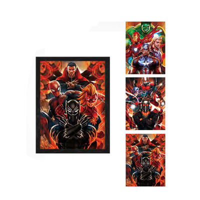 Groothandel Anime 3D Poster Marvel 3D Lenticulaire Poster Wand Decor 3D Print Veranderend Foto Anime Poster