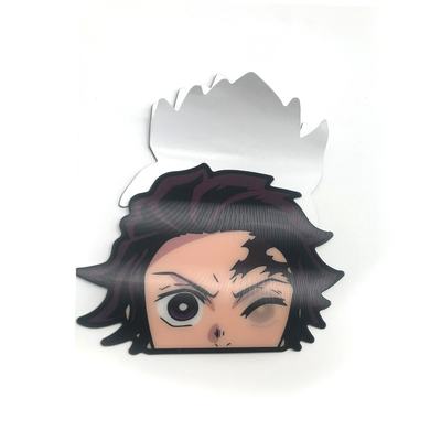 Waterdichte aangepaste stickers wisselende flips Motion Sticker Lenticulaire 3D anime sticker voor auto laptop bagage decoratie