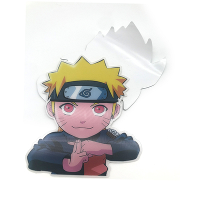 Hologram 3d Lenticulaire Muur Auto Sticker Custom Cute 3d Anime Motion Stickers Met Logo Waterdicht Wallpaper Sticker