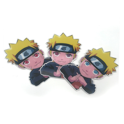 Hot Sale Auto Decals Custom Anime 3D Veranderend Flip Motion effect Print Lenticulaire Auto Sticker