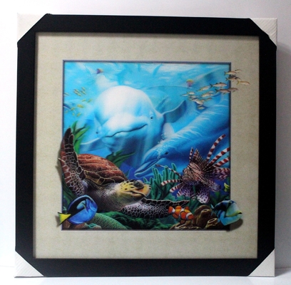 40 X 40 cm 3D Lenticulaire Flip Picture Groothandel /Aangepaste Lenticulaire Druk 3D Poster 3D Lenticulaire Foto met Dier