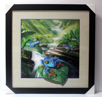 40 X 40 cm 3D Lenticulaire Flip Picture Groothandel /Aangepaste Lenticulaire Druk 3D Poster 3D Lenticulaire Foto met Dier