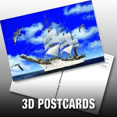 Souvenirgeschenken 3D-postkaart Verhuiskaarten Voor landmerken Gebouwen Landschap