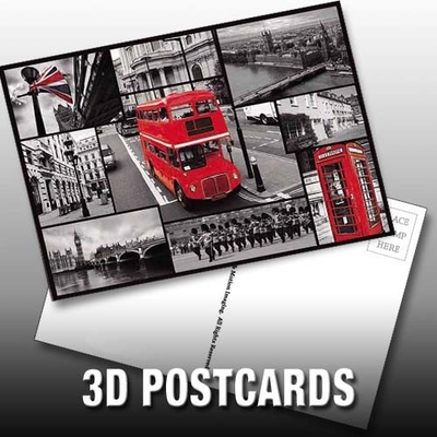 Rollercoaster Parken Lenticulaire 3D-bewegingskaarten Souvenir cadeaubonnen 3D-bewegingen