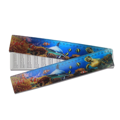Groothandel 3D Lenticulair Printing Plastic Ruler Lenticulair Printing Ruler Aanvaard Custom Size Design