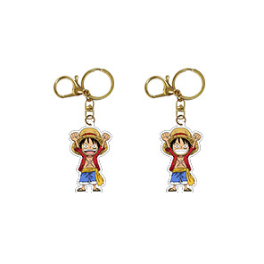 China Acrylische sleutelhanger met UV geprint Anime Charms Plastic materiaal met roestvrij staal type