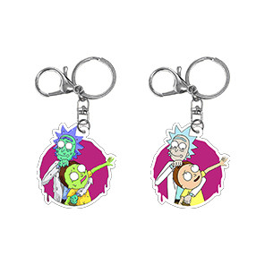 OEM maatcartoon anime gouden acryl sleutelhanger druk zilveren folie transparante warm stempelen epoxy sleutelhangers met ontwerp