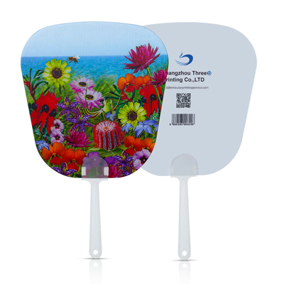 Gepersonaliseerde Lenticulaire 3D Animatie Korea KPOP Idol Flip 3d Hand Fan Transparante Stoffen Hand Fan Voor Geschenken Set