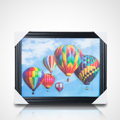 3D lenticulaire schilderposter PET 30*40cm 5D lenticulaire poster tijgers 3D schilderwerk met zwart kader voor huisversiering