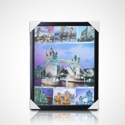 3D lensachtig schilderen voorraadontwerpen PET 40*30cm 5D 3D lensachtig paardenbeeld met zwart kader