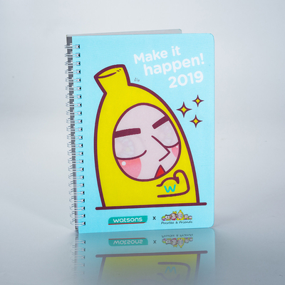 warm verkoop maatwerk ontwerp A4 A5 3d lenticulaire spiraal oefening dagboek notitieboek met 3d hoes voor studenten