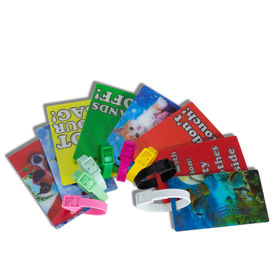 Aanpasbaar Lenticulair Aanpasbaar Product TPU Stof Patch Pin Baggage Tag