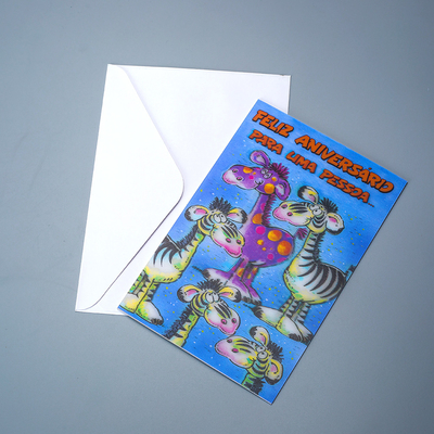 Nieuwe stijl 3D Lenticulair Printen Lenticulair Blaadje Lenticulaire Groetekaart
