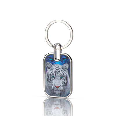 Op maat gedrukte epoxy charms helder acryl transparante holografische sleutelhanger cartoon acryl sleutelhanger met anime