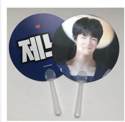 0.6mm PET Plastic Korea Celebrity 3d Handfan 3d Lenticulaire Handfan Met Idol Foto