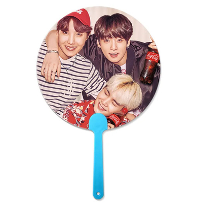 0.6mm PET Plastic Korea Celebrity 3d Handfan 3d Lenticulaire Handfan Met Idol Foto
