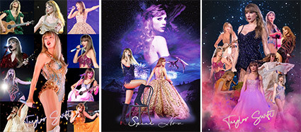 Op maat gemaakte stickers Supper Star Tyleor Swift Veranderbare Flip Decals Motion Sticker 3D Lenticulaire Auto Stickers Anime