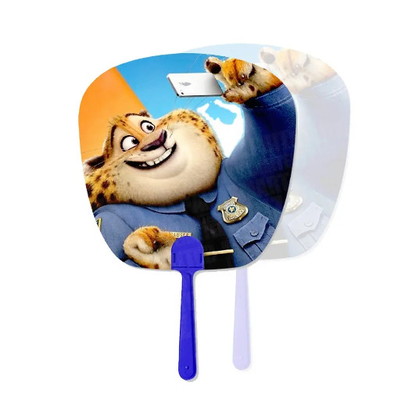 Custom Plastic 3D Lenticulaire Picture Printing PET Flip Advertentie Fan PP Fan Printing 3D Hand Fan Bedrijfscadeau
