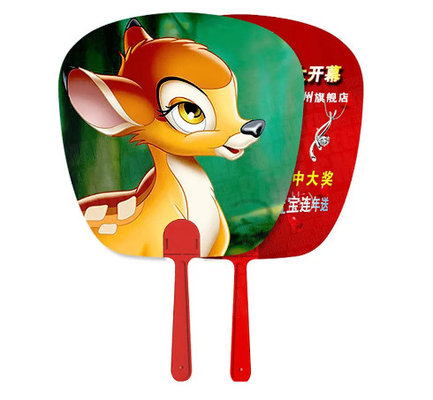 Custom Plastic 3D Lenticulaire Picture Printing PET Flip Advertentie Fan PP Fan Printing 3D Hand Fan Bedrijfscadeau