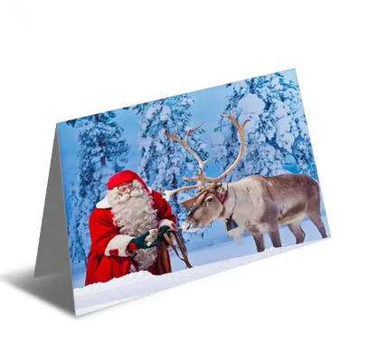 Persoonlijke lenticulaire 3D-groetekaartjes voor kerstviering