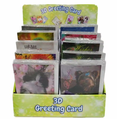 Verjaardag Kerst 3d Groetekaart Met Envelop Lenticulaire Postkaart