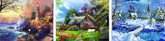 Landschap Dier 3D Custom Lenticulaire Printing Picture 3 Imaged Flip Poster For Gif