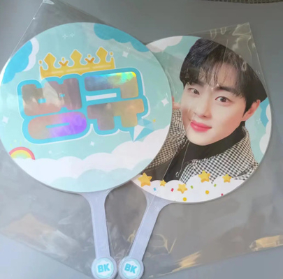 Custom Lenticulaire One Side Kpop Picket Lenticulaire Picket Fan 3d Lenticulaire Hand Fan