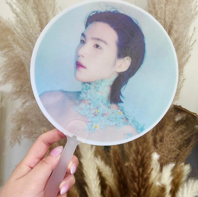 Custom Lenticulaire One Side Kpop Picket Lenticulaire Picket Fan 3d Lenticulaire Hand Fan
