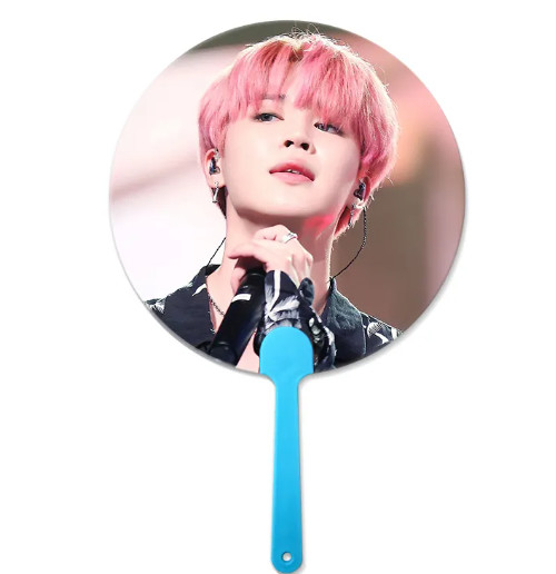 0.6mm PET Plastic Korea Celebrity 3d Handfan 3d Lenticulaire Handfan Met Idol Foto
