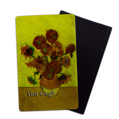 Van Gogh'S Zonnebloem 3D Magneten Voor Museum Kunstgalerij aangepaste koelkastmagneet