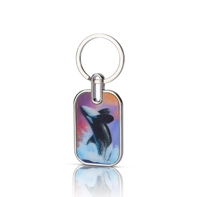China Acrylische sleutelhanger met UV geprint Anime Charms Plastic materiaal met roestvrij staal type