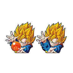 Groothandel Dragon Ball Design Waterdicht 3D Anime Stickers Veranderende Flips Decals Lenticulaire Auto Stickers Anime